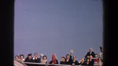 New York City (1960): A Large Crowd Of Civilized Community Waving Hands During A