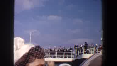 New York City (1960): Happy People Saying Goodbye To The Departure Of A Boat