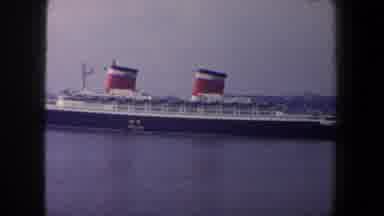 New York City (1960): Old Footage Of Big Ship Leaving The City Coast By The Ocean