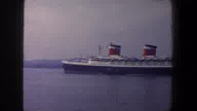 New York City (1960): Passenger Large Ship At The Center Of The Ocean