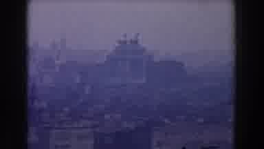 Rome Italy (1959): View Of Tan And Grey Buildings On A Hazy Day