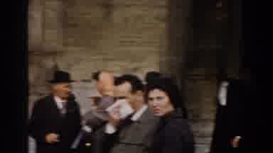 Rome Italy (1959): People Gather In Front Of The Church After Morning Devotion