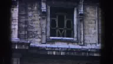 Rome Italy (1959): Moving Camera On A European Building With Columns Made Of Stone