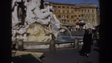 Rome Italy (1959): A Film Of A Stone Water Fountain In Rome Italy