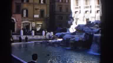 Rome Italy (1959): Home Video At Fountain Featuring Others Around It In A City