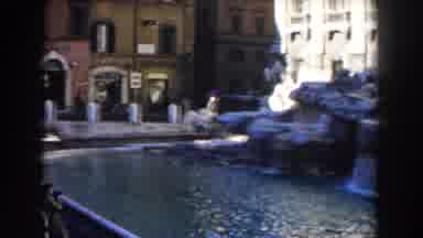 Rome Italy (1959): Brief View Of The Trevino Fountain And The Altar Of The
