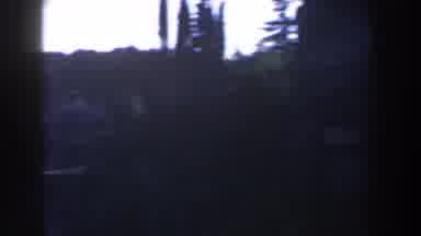 Rome Italy (1959): A Camera Panning Across European Ruins Showing Trees Shrubs Old