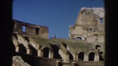 Rome Italy (1959): Footage Of The Top Part Of The Colosseum In Rome