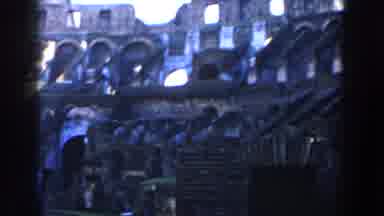 Rome Italy (1959): Inside View Of The Roman Coliseum Weathered Stones Visible