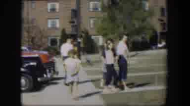 Nevada (1954): Kids Waving Apartments Family Old Days Outside Ladies Man Walkway