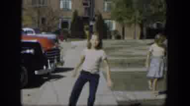 Nevada (1954): Young Girl Tap Dancing Outside On A Sidewalk Near Parked Cars