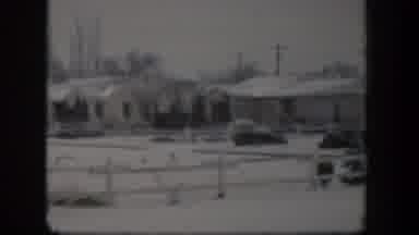 Nevada (1954): Admiring The Suburban Neighborhood After Some Snowfall With White