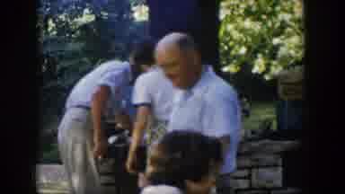 Nevada (1954): Family And Friends Tending To A Fire Pit And Enjoying Each Others