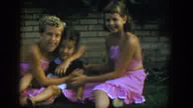 Nevada (1954): Girls Hugging Themselves In Pink Dress