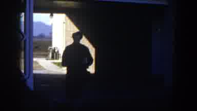 Nevada (1954): A Woman Walks Alone In A Quiet Place With Lots Of Shade Around The