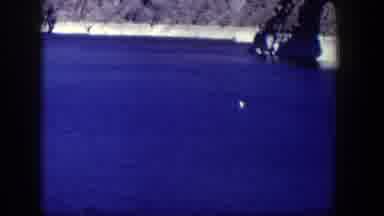 Nevada (1954): Lake With A Cave And Blue Fresh Water With Floaters Man Made Lake