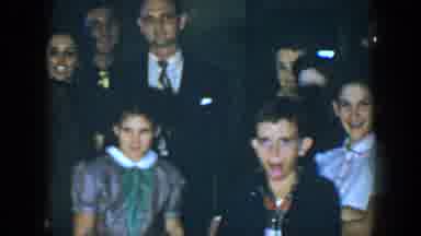 Houston Texas (1952): A Group Of Kids And Adults Singing And Laughing