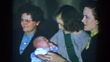 Houston Texas (1952): Three Women In Front Of A Yellow Wall The Woman In The