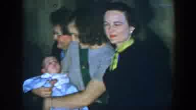 Houston Texas (1952): Invited Guests Are Looking At The Newly Baptized Baby