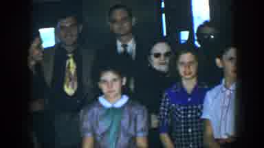 Houston Texas (1952): Adults And Children Posing For A Photo Indoors With Open