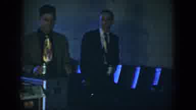 Houston Texas (1952): Two Men With Beer In Hand In Front Of A Row Of Chairs In A