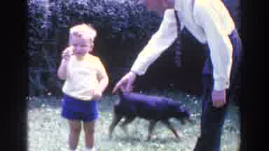 Ireland-1961: Father Teaches Son To Bend And Pick Up Objects