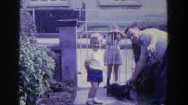Ireland (1961): A Man Pets A Dog And Also Pets His Son On The Head
