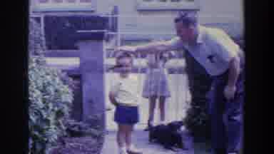 Ireland (1961): Backyard With Lovely Father And Son They Prepared For A Photo Shot