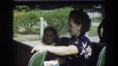 Washington DC (1948): Woman Plays With Her Kids As They Wait In The Car