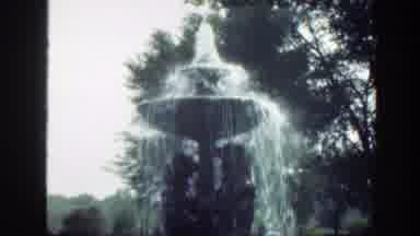 Washington DC (1948): View Of Dark Grey Water Fountain On A Clear Day