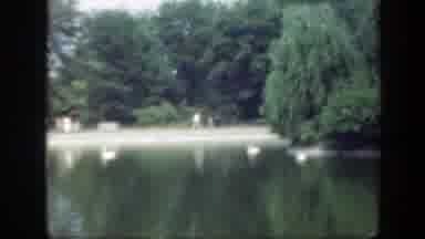 Washington DC (1948): Grandmother With Grandchildren At The Lake Of The City Park