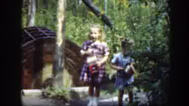 Washington DC (1948): There Is A Boy And A Girl Standing While A Man Record This