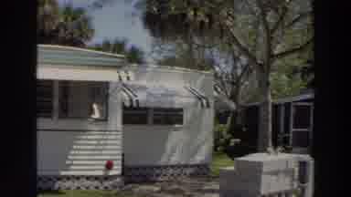 PUERTO RICO-1966: Camera Pans From Right To Left Showing A Residential Trailer Park