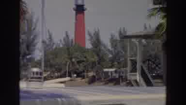 Puerto Rico (1966): Shaky Footage Of A Lighthouse In A Tropical Setting On A Nice