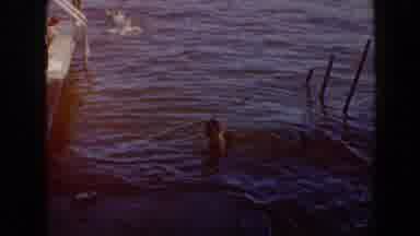 Brighton Michigan (1960): Children Jump From Boat Into Lake