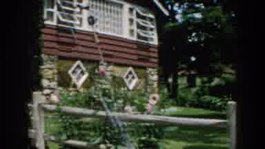 BRIGHTON MICHIGAN-1960: Outdoor Setting Of A Lovely Classic Country House In The
