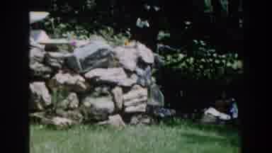 Brighton Michigan (1960): Looks Like A Green Garden With Grey Rocks