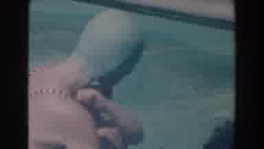 North Hollywood California (1961): Mother And Son Are Having Fun On The Pool
