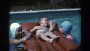 North Hollywood California (1961): A Boy Enjoys Himself On An Inflated Balloon In