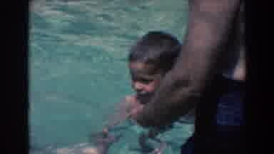 North Hollywood California (1961): Baby Boy Enjoys His Time At The Pool