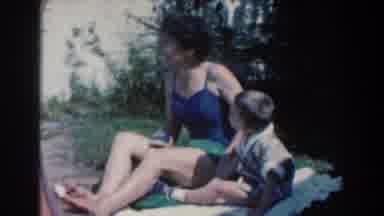 North Hollywood California (1961): A Mother Sits With Her Son As She Talk With Him