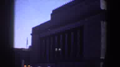 Saint Louis Missouri (1964): A Very Large White Building With Huge Columns And