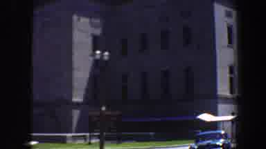 Saint Louis Missouri (1964): An Old Cemented Big Building With Lot Of Windows Near