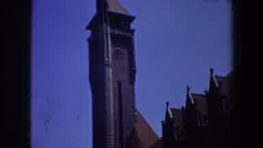 Saint Louis Missouri (1964): View Of Grey Belltower Against Blue Sky On A Sunny