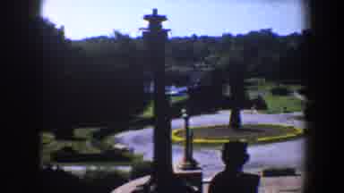 Saint Louis Missouri (1964): Lady Walks Quietly In The Park Of An Ancient Villa
