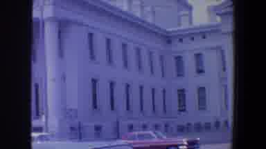Saint Louis Missouri (1964): A White Painted Building Showing A Section Of The