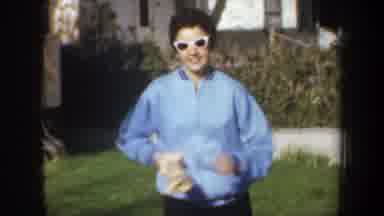 Wyoming (1957): A Woman With Shades Run From The Building Towards An Older Lady To