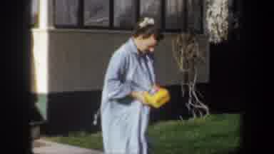 Wyoming (1957): Women Walking With Box Outside