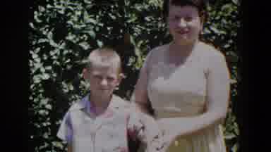 Lubbock Texas (1953): A Woman And Her Son Pose Together For A Cool Picture