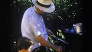 Lubbock Texas (1953): A Man Grilling Outside On The Barbecue With His Daughter